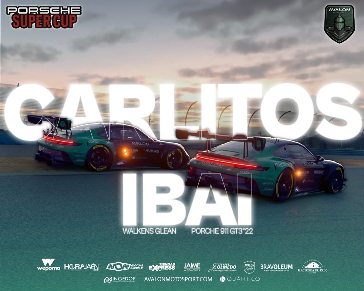 AVALON_MSPORT's tweet photo. 🏁 RACE DAY 🏁
in @thegranturismo

🎯 PORSCHE SUPER CUP🎯

Segunda ronda del campeonato ,que tendrá lugar en el trazado americano de Watkins Glen⚔️💚

Para defender el escudo Ávalon en esta emocionante batalla tenemos preparados a :

👤#AVA_Carlitos
👤 @MikelCelayagar1

Sigue toda la emoción de la carrera a partir de las 22:00 a través del canal de #twitch de... 🥁🥁🥁 

https://t.co/Exmtx1zyhz

Good luck 🤞 

🖼️ #AvalonStudio @Kyrstya_png
🧑‍🎨 @AVA_ESP_ #AVA_Kmora

#GranTurismo #GranTurismo7 #GT7 #Motorsport #race #Competition #Playstation #PlayStation5 #Avalon