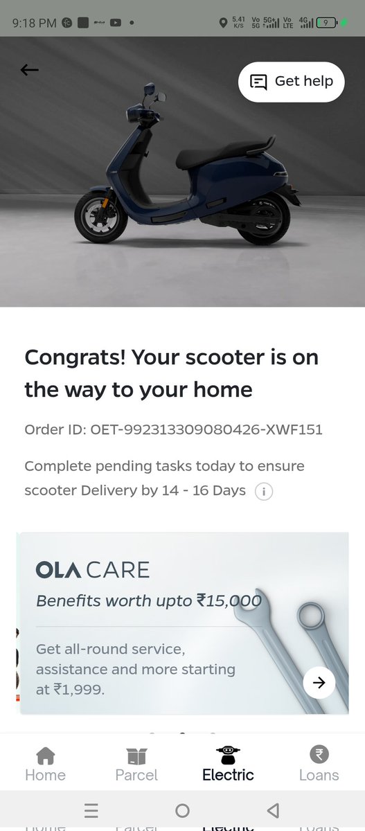ajeet_prad42979's tweet image. @bhash @OlaEV_Support @ConsumerHelp_@
Not support Ola team scooter order Date 08/04/2026 OET- 992313309080426-XWF151. Delay In Delivary
We will file a case against your company in consumer court.

Kindly ragistration insurance cencel without cancellation fee.
#bike #zerocancelfee