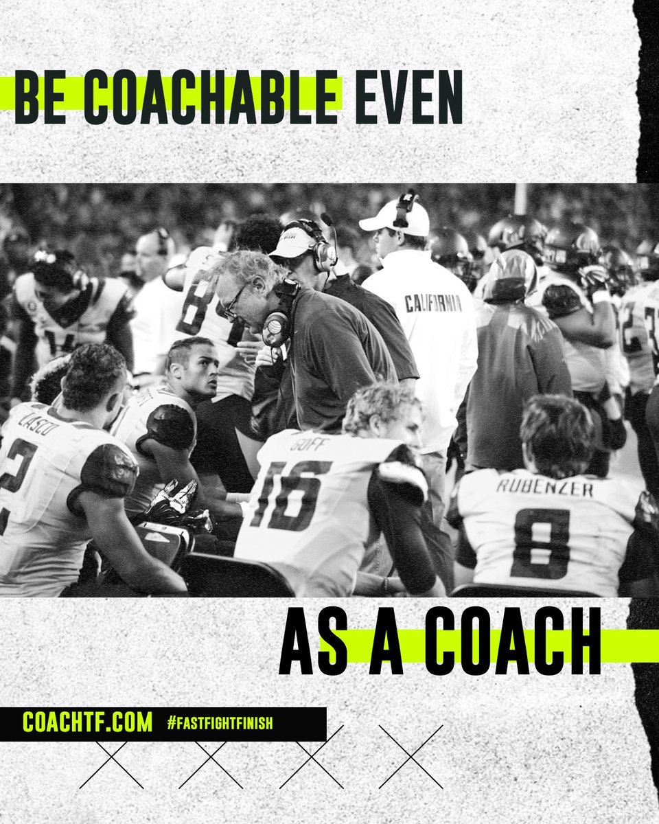 coachtf_365's tweet image. Be coachable... even as a coach! You've got to be able to learn, adjust, and grow. Thinking you know it all will only lead to losses. #FastFightFinish coachtf.com/free