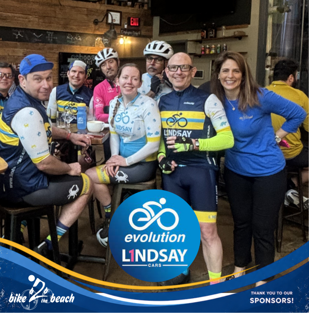 BiketotheBeach's tweet photo. Sponsor Highlight; Lindsay Cars &amp; Evolution Cycling Team have supported Bike to the Beach and autism orgs for years.

Excited to have them back in the saddle for the 2026 DMV ride.

#BikeToTheBeach #SponsorHighlight #RideForAutism https://t.co/Q9DIRXYAq3