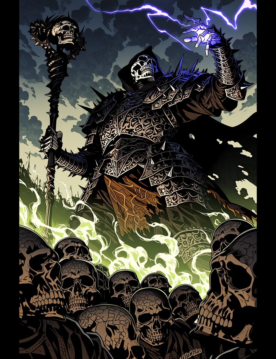 gurniaiart's tweet image. Necromancer   
#AIArt #AIイラスト #midjourney #necromancer #fantasy #aiGallery