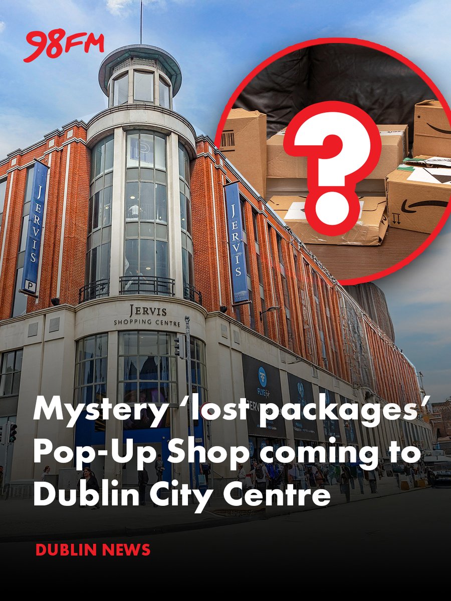 98FM's tweet image. 📦 Wonder if my Stanley Mug is in there somewhere? 

A “lost packages” pop-up shop where you buy parcels without knowing what’s inside is coming to the Jervis Shopping Centre from May 9th.👀

 🔗 Read more on 98FM.com

#98fm #dublin #shopping