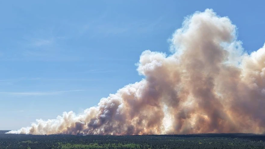 Natuurbrand op de Veluwe