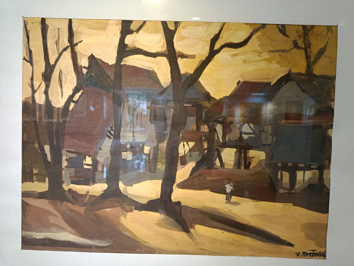 WolftheWarLord's tweet image. A painting depicting a stilt house village of an ethnic minority in the Central Highlands of Vietnam
#art #artwork #painting