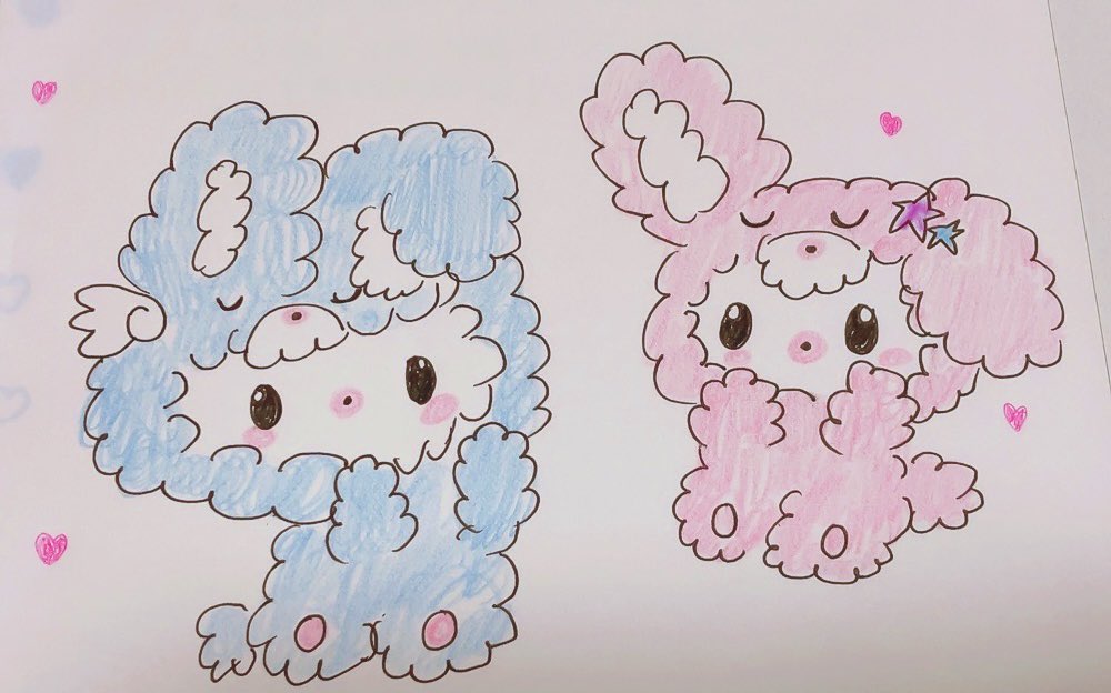 ♡yuka♡ページ 今日の午後の自習時間で、 まるでわたあめみたいなうさちゃんを 書い