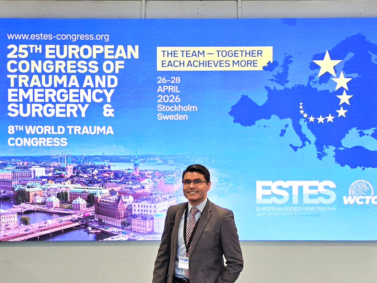 RishiMukher's tweet photo. Surgery. Science. Stockholm. 🇸🇪 A Swedish recipe for Surgical Success!An absolute honour to be invited by @estesonline to give a plenary on 'Severe Acute Pancreatitis: Evolving Strategies' at #ECTES2026. An amazing Congress bringing together 1,500 participants from across the 🌐 https://t.co/yUFwlwik6D