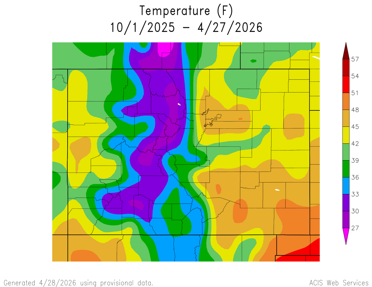CoyoteGulch's tweet image. High temperatures the biggest factor in low #snowpack, low river flows -- The #Aspen Daily News #runoff coyotegulch.blog/2026/04/29/hig…