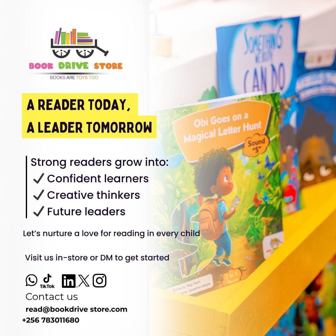 book_driveug's tweet image. A reader today, a leader tomorrow. 

Let’s continue to nurture a love for reading in every child. 
#MotivationMonday #ReadingCulture #InspireYoungMinds