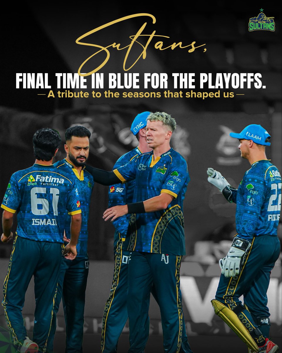 MultanSultans's tweet image. Sultans, let’s shine in blue as we always have. 💙 A tribute to the legacy. 

#makeithappen #hblpsl #totalcricket
