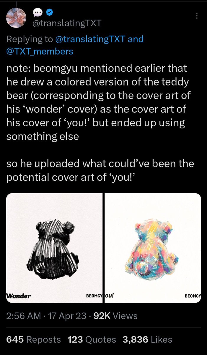 hb_moa's tweet photo. @soyaluvsTXT This is the only thing I can find on it, it didn't sound to me like he drew the original one... https://t.co/Xiql2V1FV0