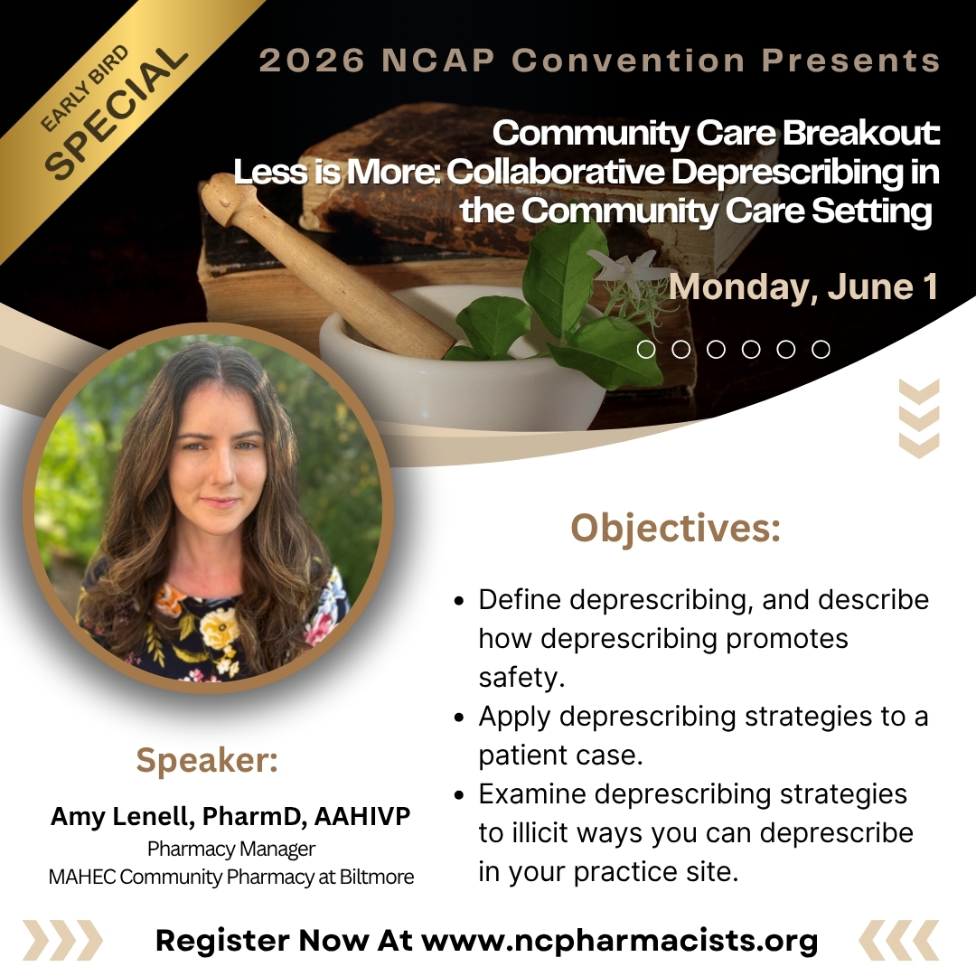 NC Association of Pharmacists tweet media