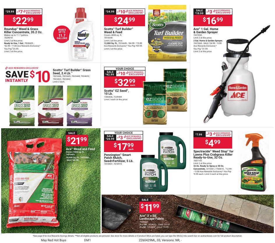 AceSycamore's tweet image. 🔥 Red Hot Buys are back! Shop now from April 29 to May 31 and save big on essentials. What are you adding to your cart? 🛒 #AceHardware #Savings
