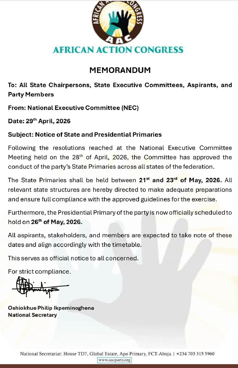 African Action Congress tweet media