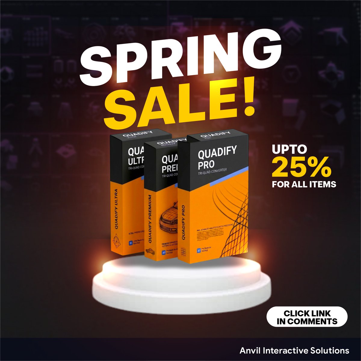 ai_solutions25's tweet photo. Most tri-to-quad tools are just Alt+J with better marketing.

Quadify is different.

It respects UV seams, sharp edges, material boundaries, and protected regions —

🔥SPRING SALE — Up to 25% OFF
📅May 5th – May 11th
 Available on https://t.co/FOxXUdy9cw

#Blender #3DArtist https://t.co/h0b9guWB85