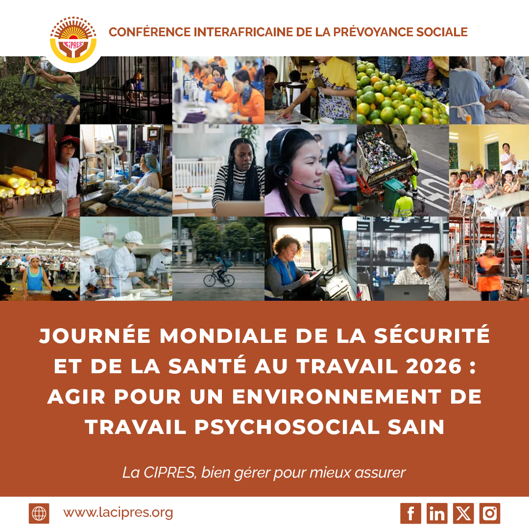 cipres_officiel's tweet image. 💼 ⛑ Journée mondiale de la sécurité et de la santé au travail 2026 

La communauté internationale célèbre chaque 28 avril la Journée mondiale de la sécurité et de la santé au travail. Thème 2026 : « Agissons pour un environnement de #travail psychosocial sain ».

#OIT #Sante