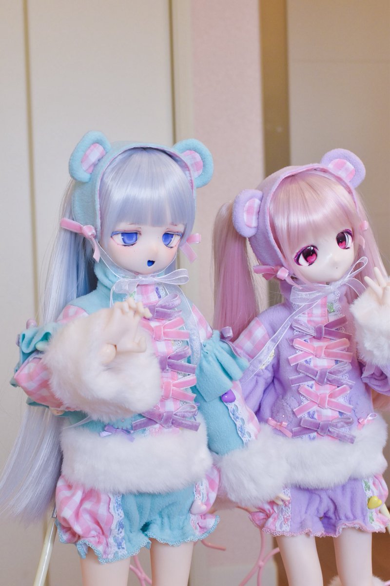 『謹賀新年 2026』カスタムドール 薄いピンク&水色mixふんわりパープルヘア 通販開始しました🌷🫧