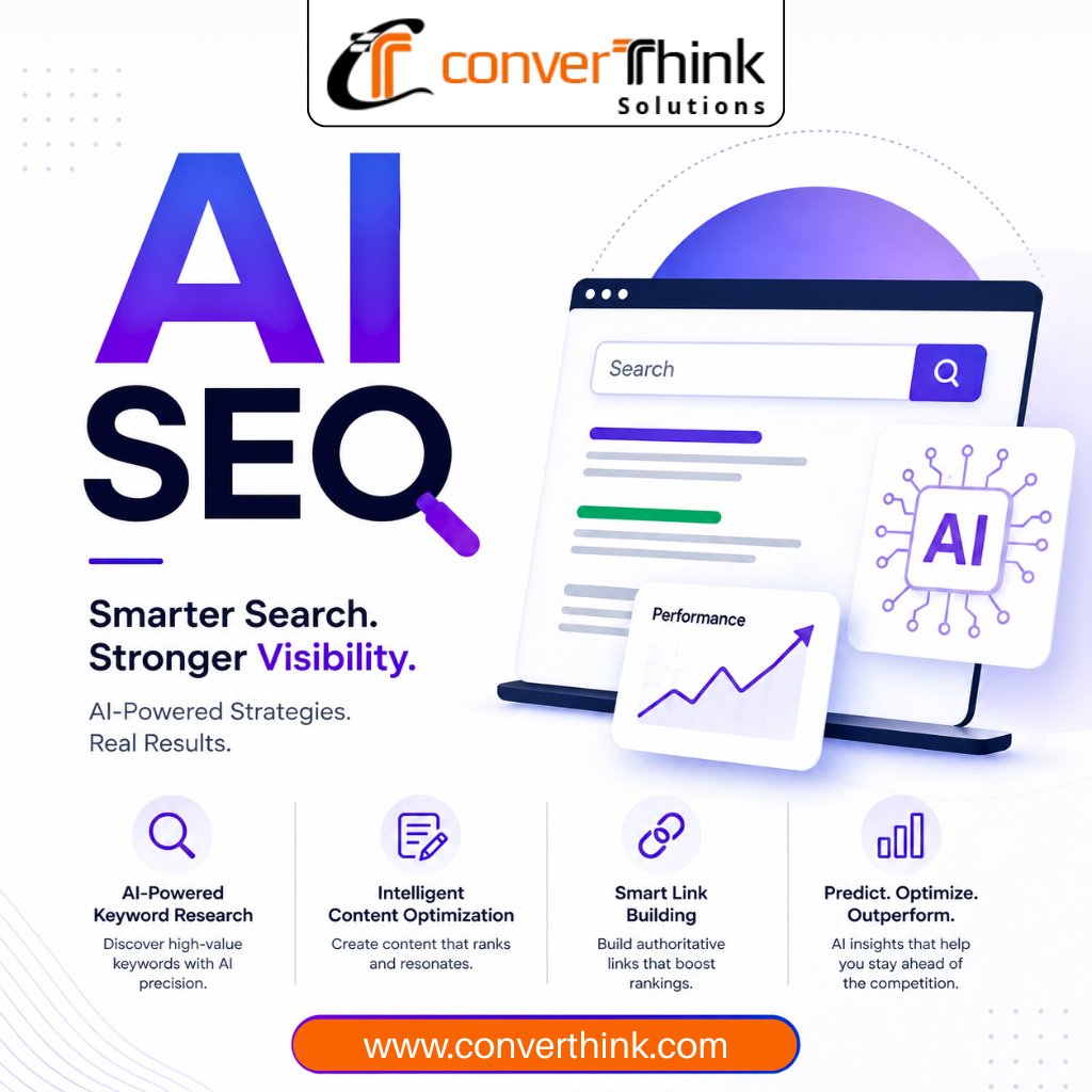 converthink's tweet photo. 🚀 Boost Your Rankings with AI SEO!

Smarter strategies. Better visibility. Real results.

Harness the power of AI to:
🔍 Discover high-performing keywords
✍️ Optimize content that ranks
🔗 Build strong, quality backlinks
📈 Stay ahead of your competition https://t.co/LPAU5QFz7S