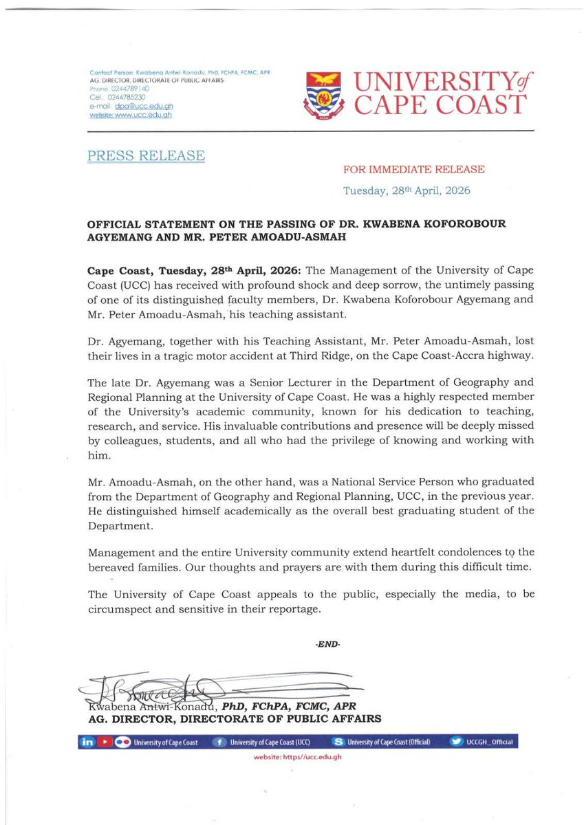 University of Cape Coast (UCC) tweet media