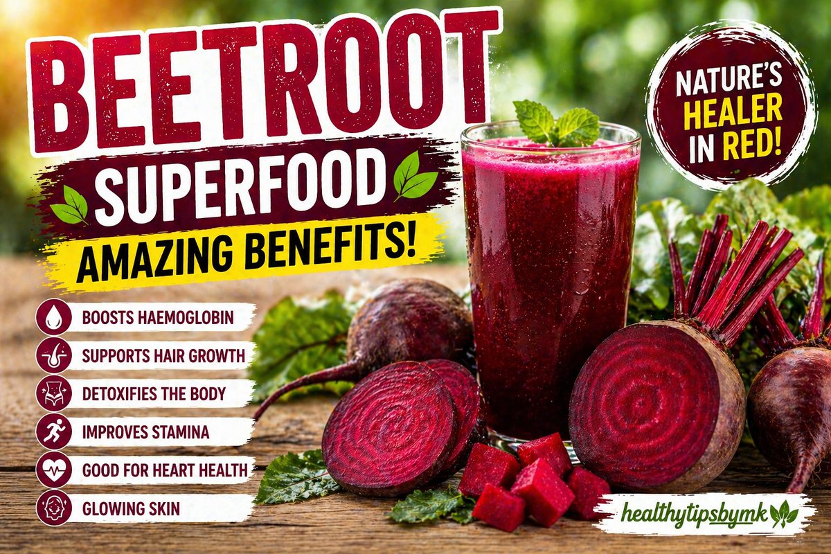 healthywithmk's tweet image. “Can Beetroot Really Help Hair Growth &amp;amp; Skin Glow? Here’s the Truth” healthytipsbymk.blogspot.com/2025/07/beetro…

#blogger #healthtips #wellness #skinglow #hairgrow #NaturalSkinCare #healthytipsbymk #naturalhealthtipswithmklingala #healthtips