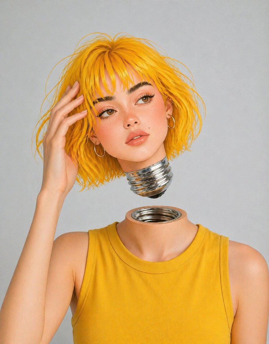 Floating Head Portrait in Minimalist Studio - PromptGather image 1