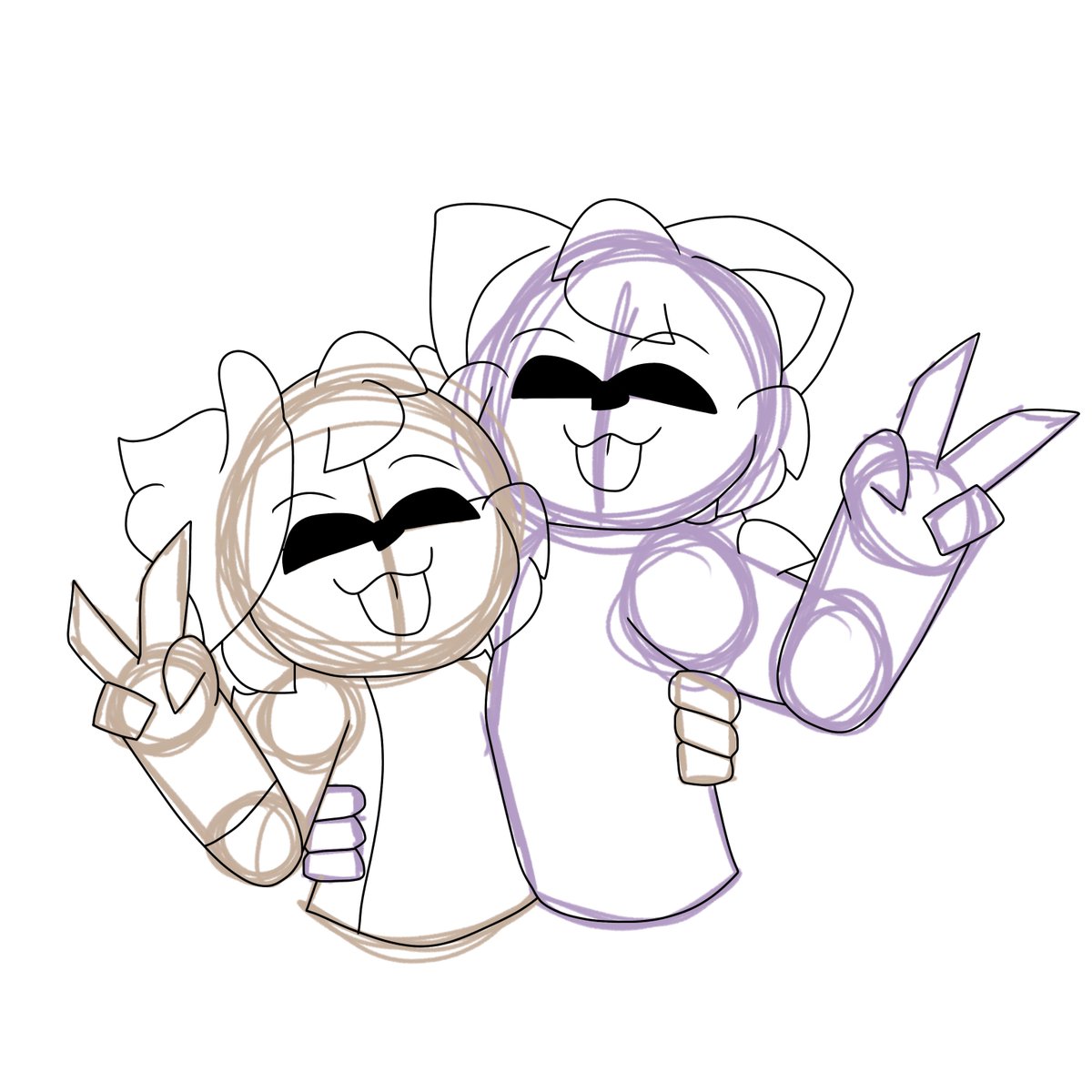 Kingadolfoyt's tweet image. [WIP] Catnap &amp;amp; Dogday selfie 💜🧡
#Smilingcritters #Catnap #Dogday #Daynap #Catnapxdogday #poppyplaytime #fanart