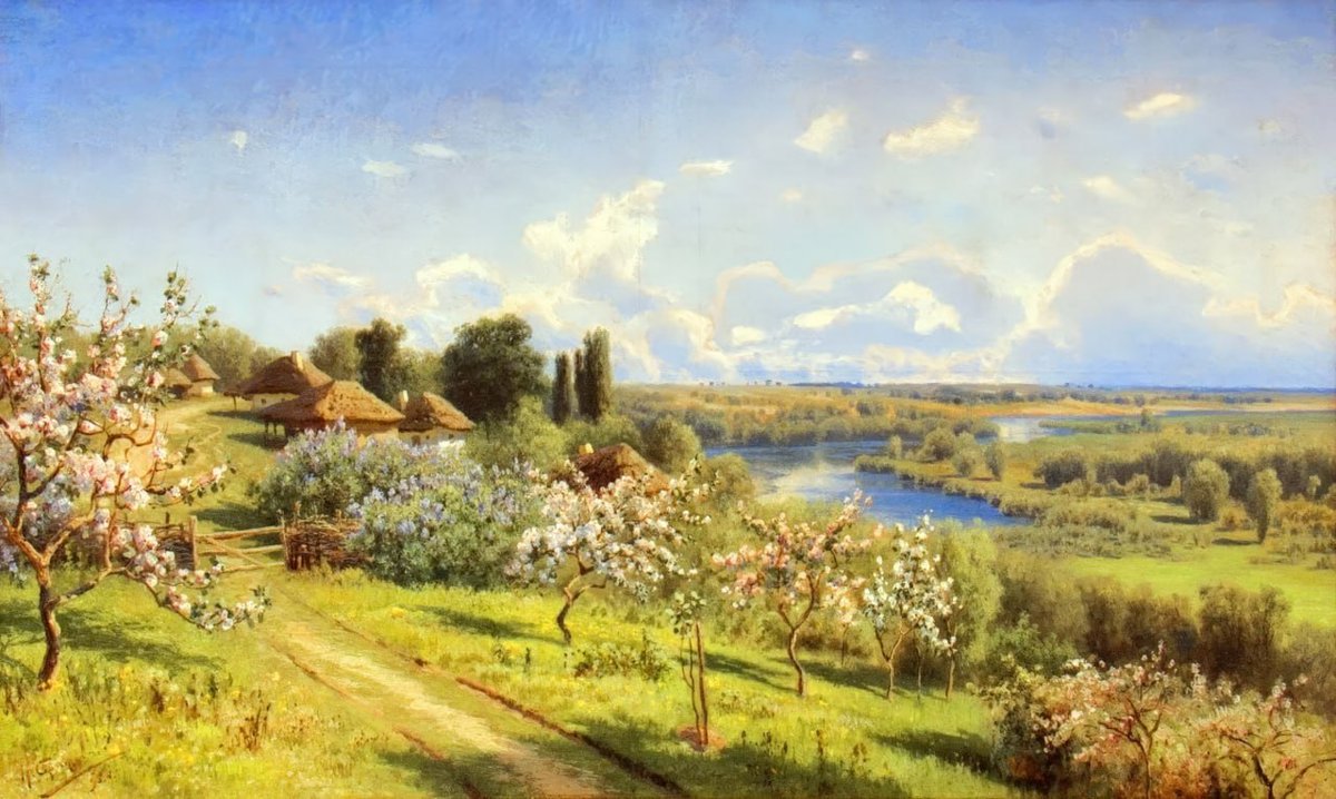🎨"Яблони в цвету. В Малороссии", 1895
Холст, масло. 

🖼️ Сергеев Николай Александрович (1855-1919)

Томский областной художественный музей