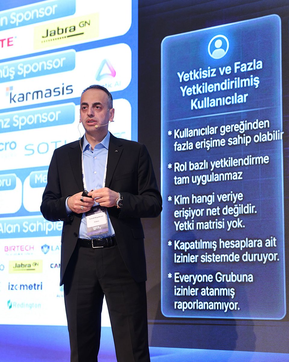 EffOrganization's tweet photo. FolSec Founder İsmail Kayakıran “Tüm yatırımlarınızı dış tehditler için yaptınız… Peki içeride olanları kim kontrol ediyor?” konulu sunumunu gerçekleştirdi.

https://t.co/KKaovMaf4X

#ITForumCxO2026 #TeknolojiZirvesi #CxO #DijitalDönüşüm #BilişimVadisi https://t.co/WUVb7FUPfP
