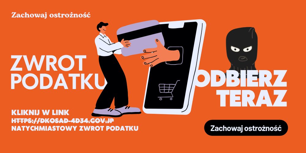 CERT_OPL's tweet photo. Rozliczyliście już podatek #PIT? Jakby co to @MF_GOV_PL przypomina, że macie na to czas do końca kwietnia. A my przypominamy, że przestępcy też o tym wiedzą. Maile już przychodzą, SMS-y w okolicy tego terminu przychodziły każdego roku, więc warto się przygotować.
https://t.co/EQh8JDlDrO
