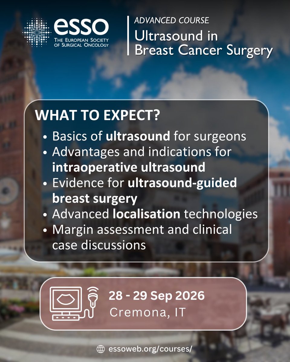 European Society of Surgical Oncology (ESSO) tweet media