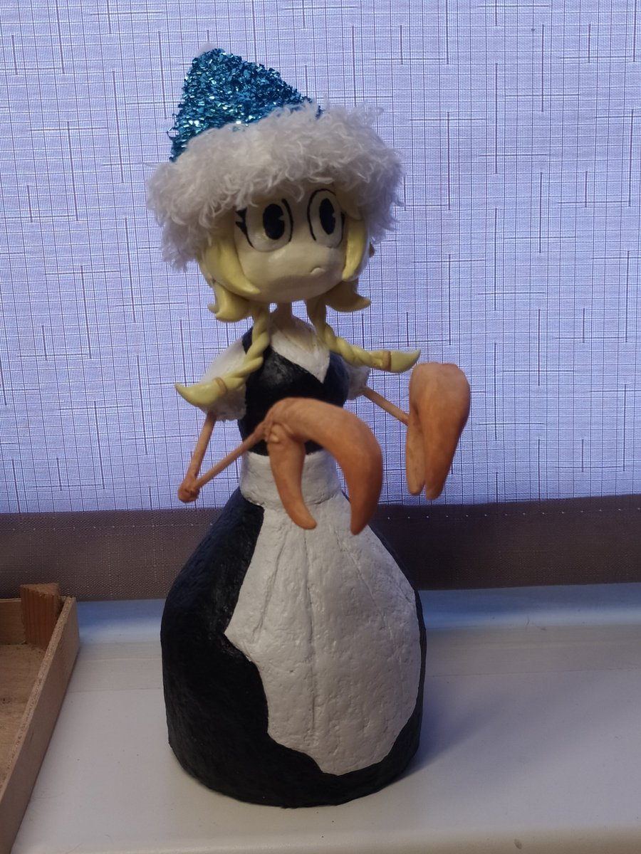Ksettay's tweet image. There's no Cordie figurine? Make one! (I'm going to put themed hats on her sometimes, lol)
#cliffside #Cordie