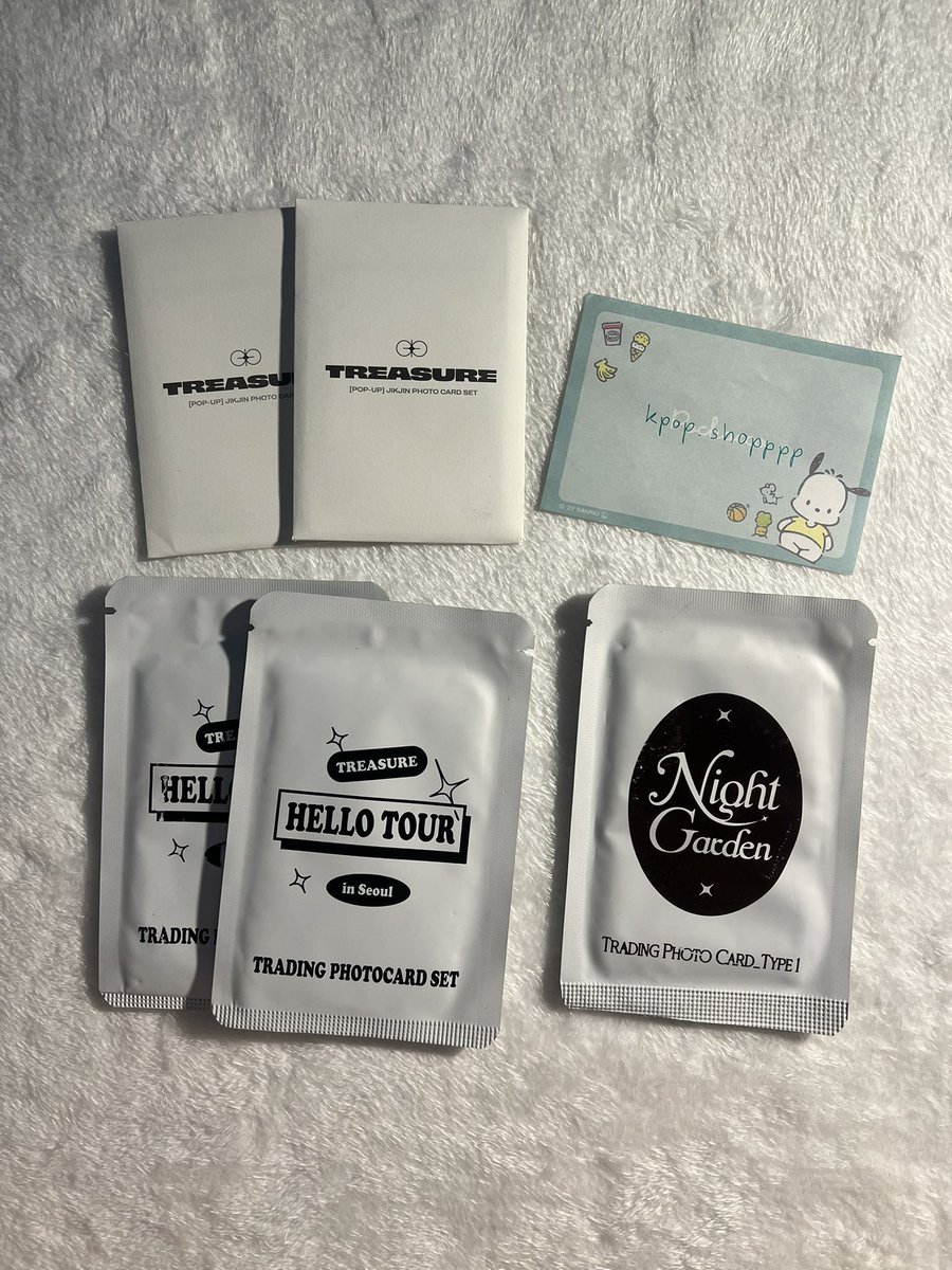 ShoppppKpop's tweet photo. พร้อมส่ง❕

🪄 trading card jikjin hello night garden 
✨ ซองละ 100

📮ค่าส่ง 40

✔️ ยังไม่แกะ

สนใจสอบถามได้น้าาา🙇🏻‍♀️💗

#ตลาดนัดtreasure #ตลาดนัดเด็กสมบัติ https://t.co/u8mGAJHAUD