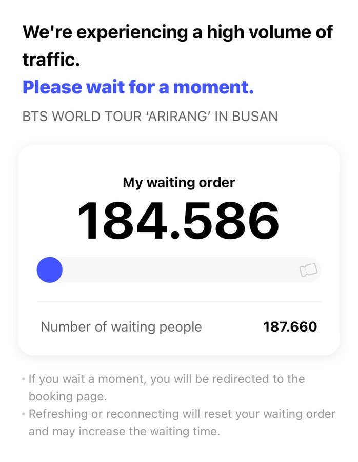 Almost 200k people in the queue for BTS ARIRANG TOUR in Busan, South ...