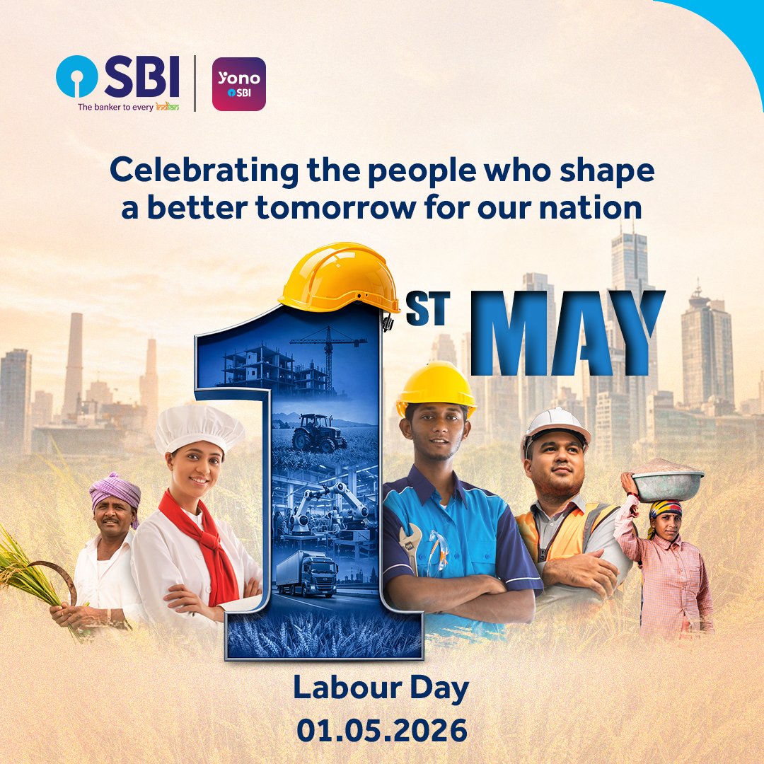 TheOfficialSBI's tweet image. On this Labour Day, we honour the people who build, create and drive our nation forward—shaping a better tomorrow.

#LabourDay 

#SBI #TheBankerToEveryIndian