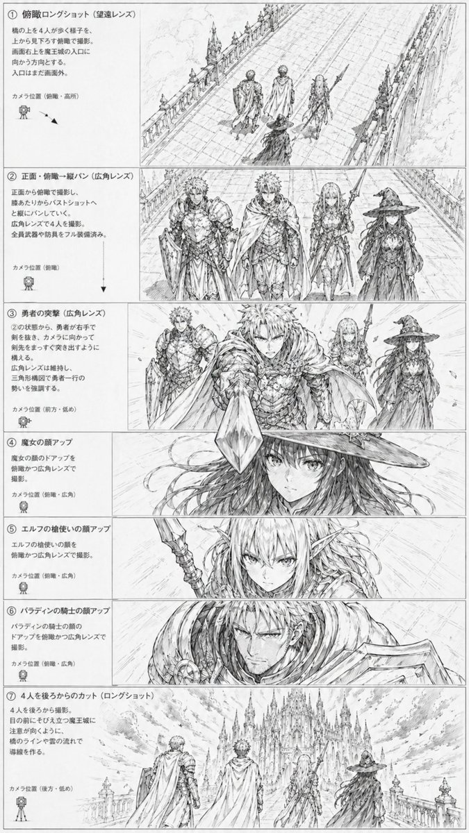 Fantasy Anime Storyboard Sheet