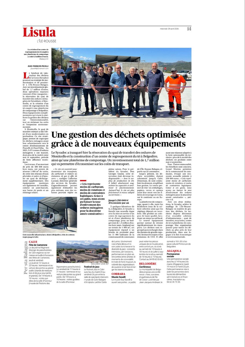 Communauté de communes Lisula - Balagna tweet media