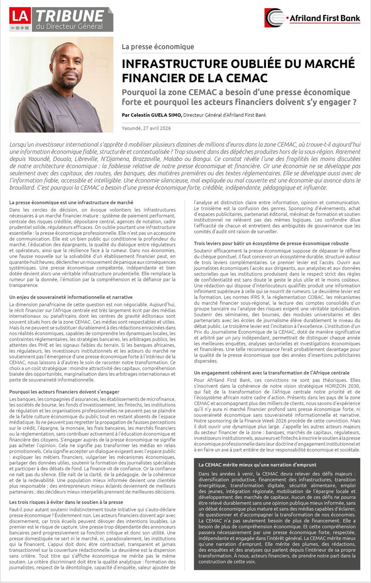 Nous vous invitons à découvrir la tribune de notre Directeur Général.