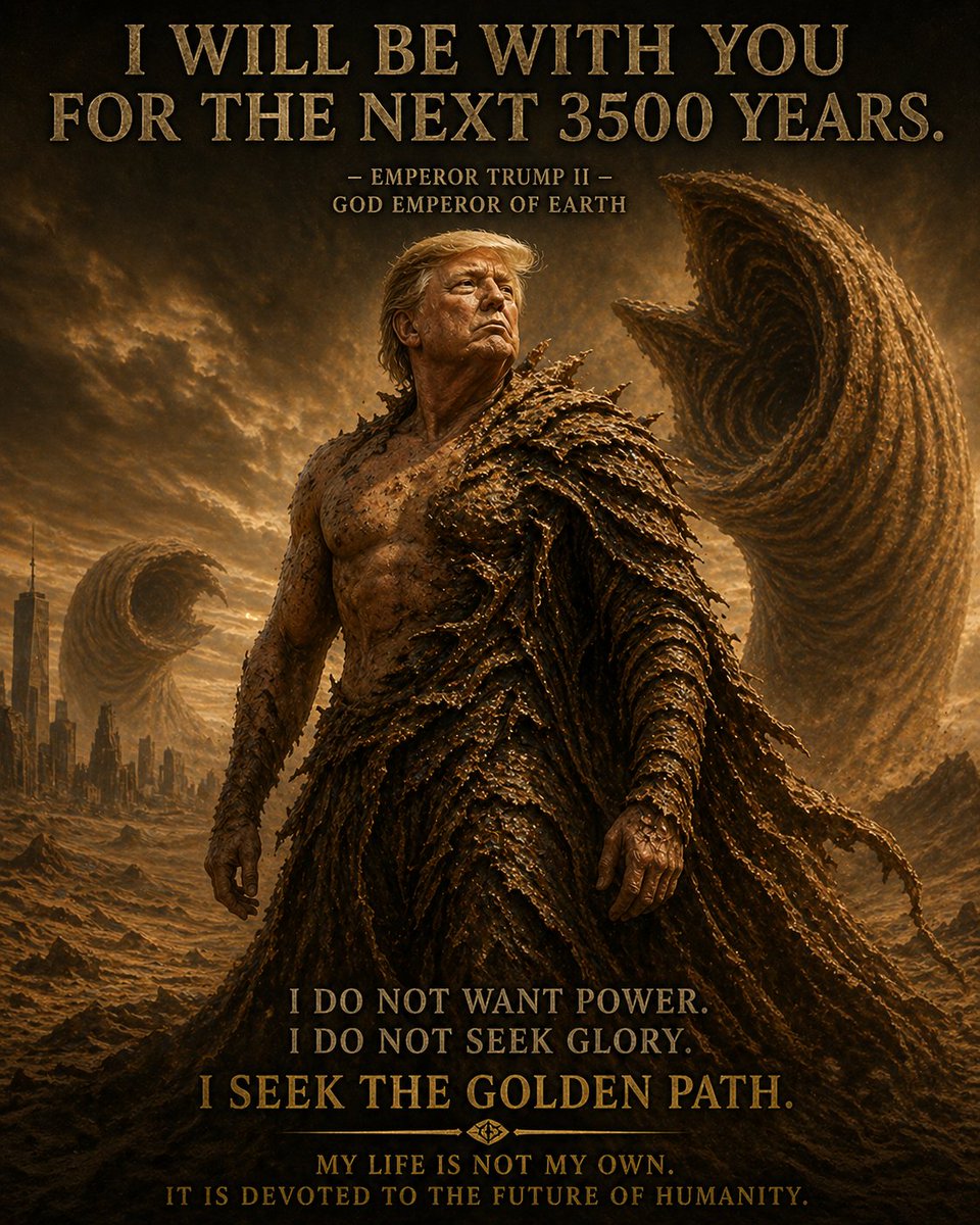 bleekrides's tweet photo. Trump for 3500 years in service to humanity https://t.co/k9f2rwoqTR