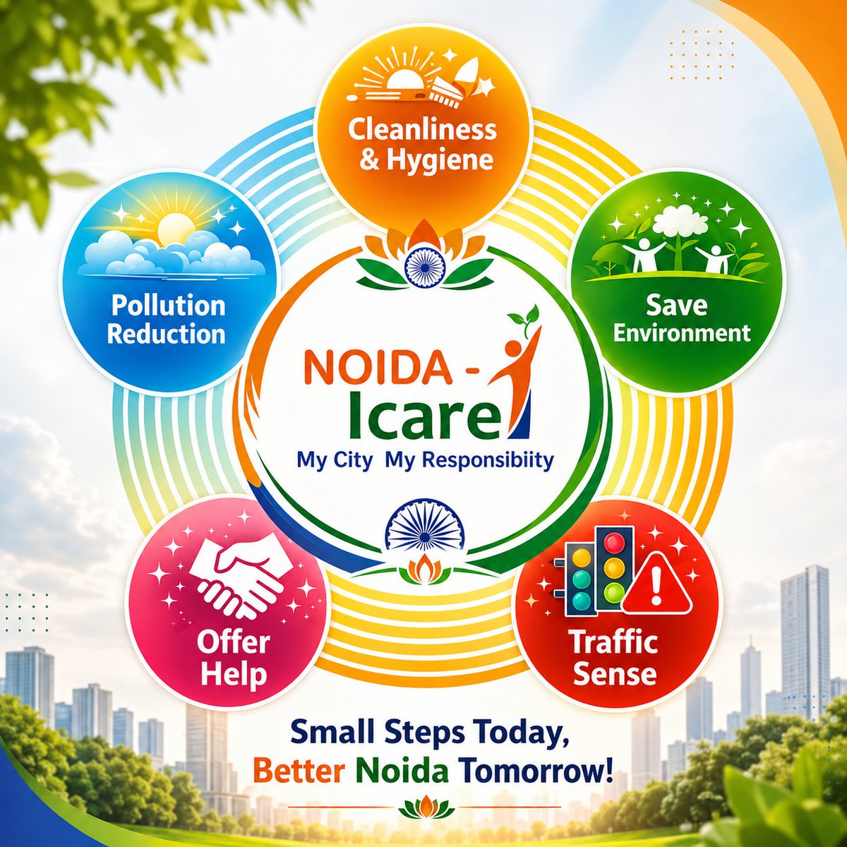lifeandmoreplus's tweet photo. From cleanliness and traffic sense to protecting the environment and helping each other — every small action creates a better tomorrow. Join #NoidaICare today.
My City. My Responsibility. 💙
#BetterNoida
#CleanNoida
#ResponsibleCitizens
#MyCityMyResponsibility https://t.co/TXPlf1q4tQ