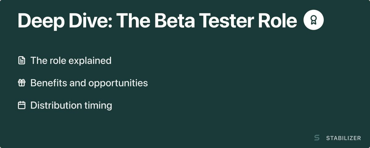 cryptonexxt's tweet image. #Update Stabilizer Points vs Beta Tester Role! @StabilizerFi

➡️ Start Here : app.stabilizer.finance/leaderboard

✅ Points:
• Used to track activity during testnet
• Help measure engagement
• Reset between cycles 
• Temporary system for testing data

🏷Beta Tester Role:
• Permanent