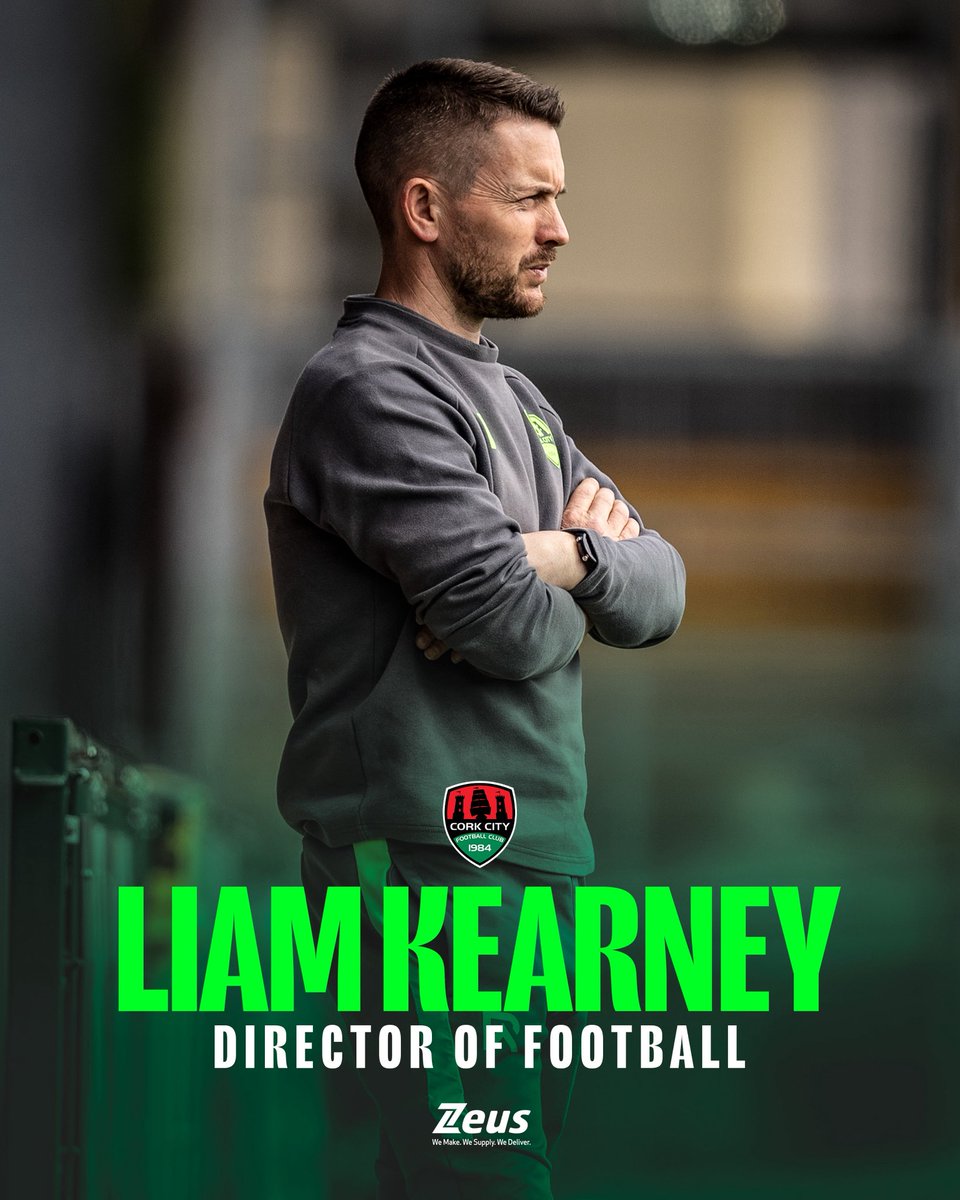 CorkCityFC's tweet photo. Cork City FC can confirm that Liam Kearney has been appointed as Director of Football with the club. 

Kearney moves into the role having served as the club’s Head of Academy since January 2021. He has also spent time as a first team coach at Cork City and Galway United since retiring as a player. 

Liam Kearney said, “I am delighted to accept this role, and firmly believe that there is much I can do as Director of Football to grow the club across all of its teams. I have a long association with this club and care passionately about it. My experience with the Academy tells me that this club’s best years are ahead of it, and I look forward to working with the various coaching teams to build on what has been achieved to date. I cannot wait to get going, starting with the recruitment process for a new women’s senior manager.”

Throughout an illustrious playing career, Liam played over 200 times for Cork City FC, winning the League, FAI Cup and Setanta Sports Cup at City, as well as Nottingham Forest, Shelbourne, Waterford and Derry City. He also holds a UEFA A Licence and UEFA Elite A Youth Licence. 

Dermot Usher, the majority shareholder of Cork City FC, has welcomed him to the new role, saying, “Liam represents the very best of the club. He enjoys the respect of the players, the management and the entire team. I am delighted that he has accepted this role of Director of Football, which is part of our strategy to grow the game both on and off the pitch, to the benefit of all our players and fans.”

Liam Kearney has assumed the role of Director of Football with immediate effect. A new Head of Academy will be appointed in due course.

#CCFC84 🇮🇹