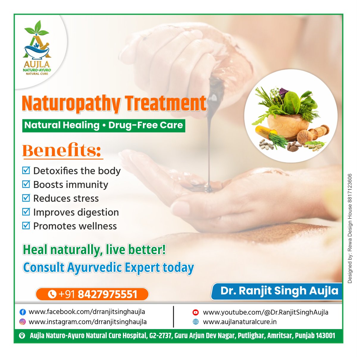 DrRanjitSi9195's tweet image. 🌿✨ Heal Naturally with Naturopathy! ✨🌿

Say goodbye to chemicals and embrace the power of nature 🌱💚
Experience natural healing &amp;amp; drug-free care for a healthier, happier you!

#Naturopathy #NaturalHealing #Ayurveda #HolisticHealth #DrugFreeLife #WellnessJourney #Healthy