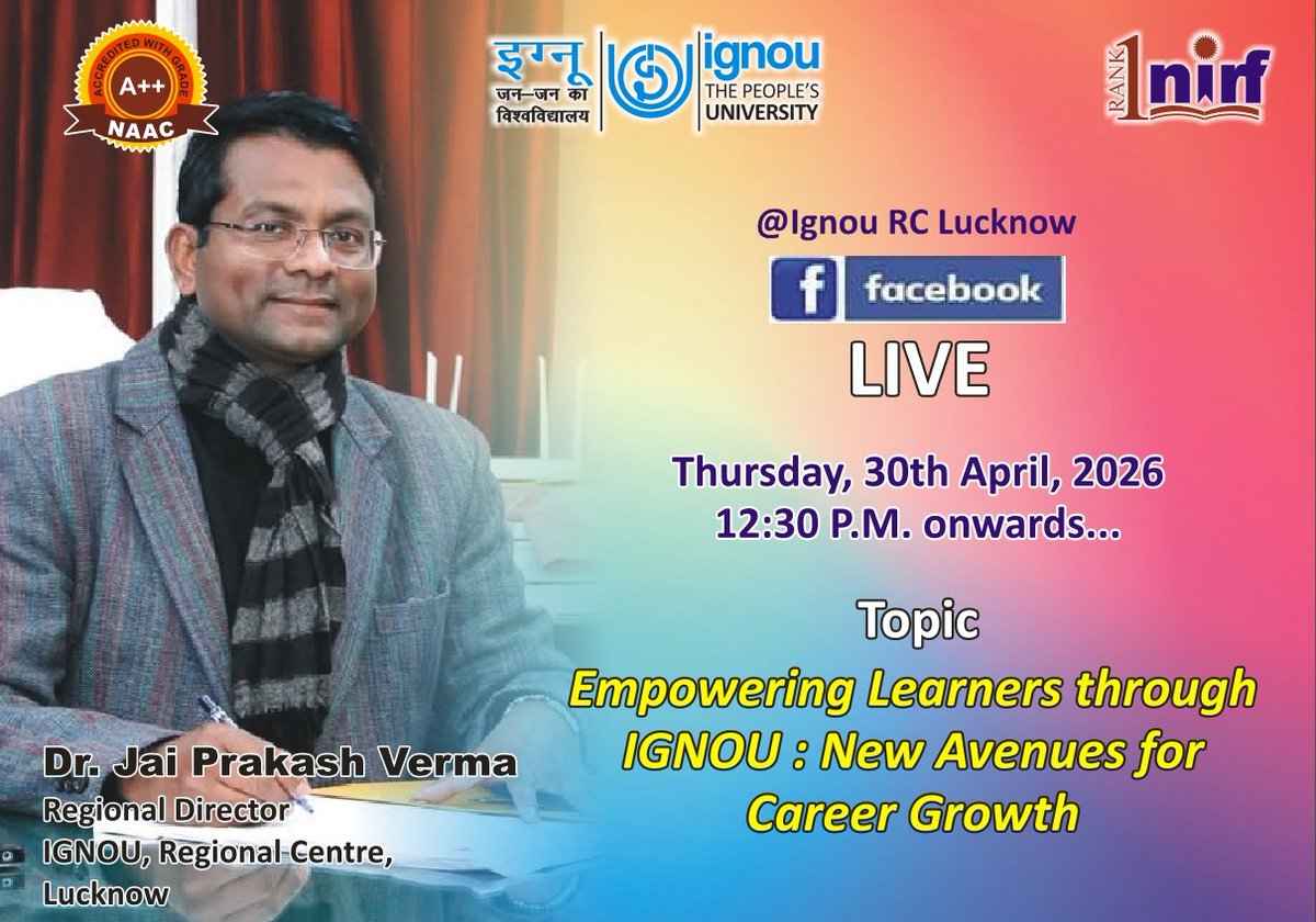 IGNOU RC Lucknow tweet media