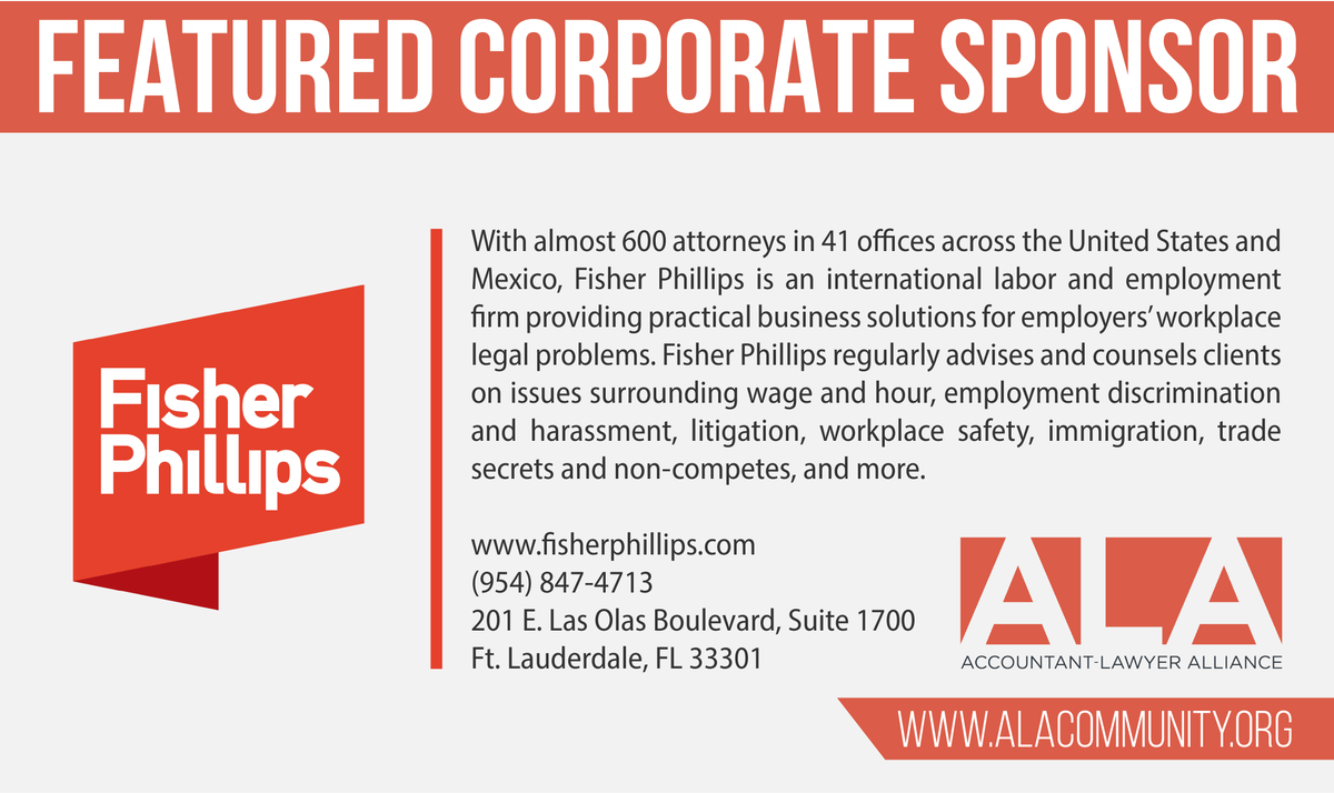 ALACommunity's tweet photo. ALA is proud to have Fisher Phillips as a Corporate Sponsor.

Fisher Phillips is an international labor and employment firm that helps employers navigate workplace legal challenges across the U.S. and Mexico.

Thank you for supporting the ALA community.

https://t.co/ryiqEjGdYX https://t.co/SkQkHfJBa7