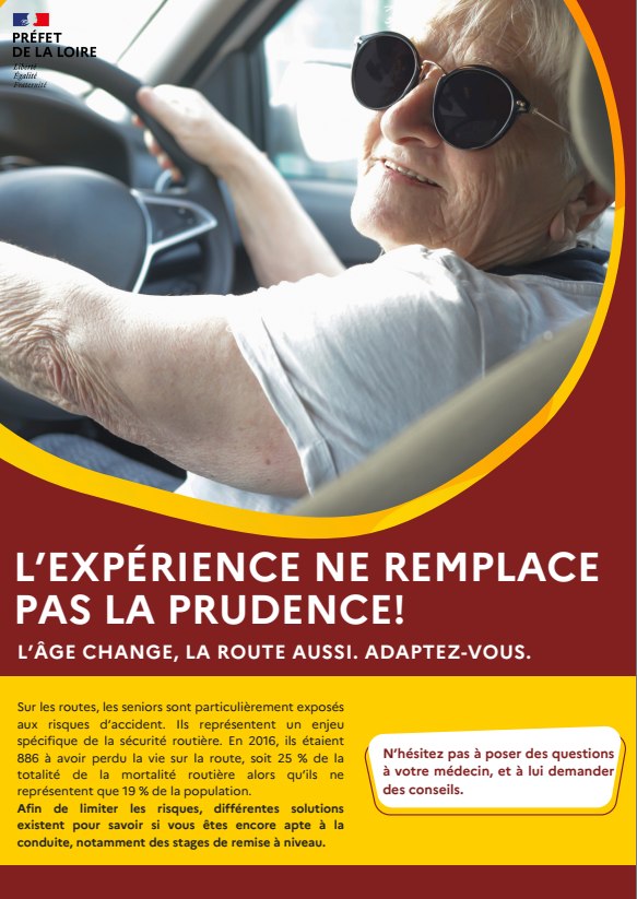 Image de Préfète de la Loire - ✋Sur les routes, les #seniors sont particulièrement exposés aux risques d’#accident. Ils représenten