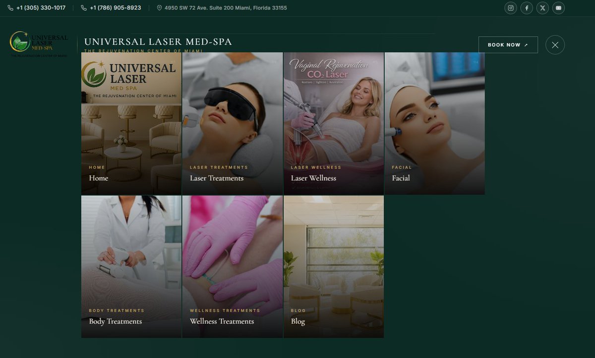 webartmiami's tweet image. Another Premium Menu For Medical Spa , check live at Universal Laser Center universallasercenter.com #medspa, #medspamiami