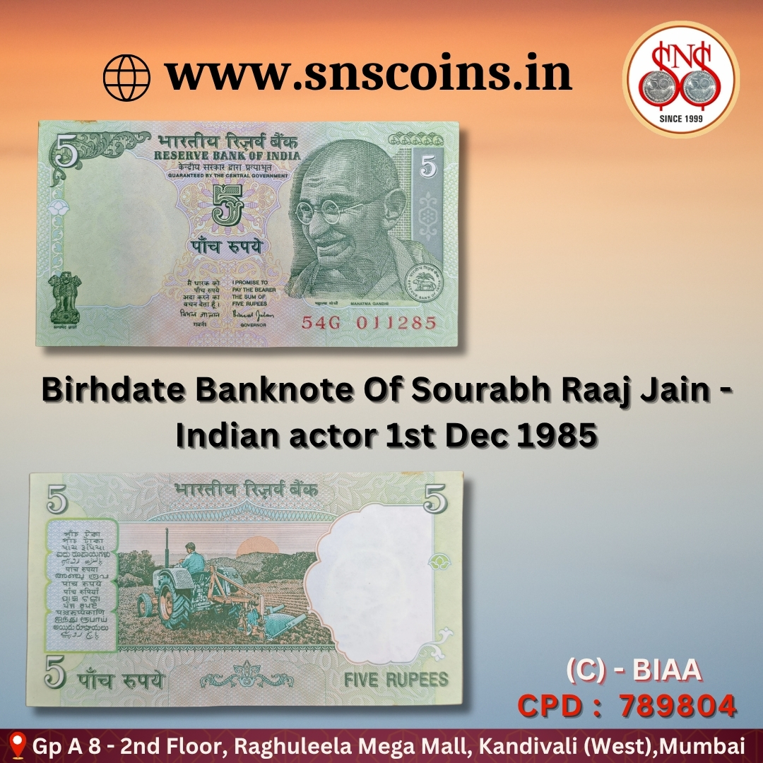 sns_coins6055's tweet image. Birhdate Banknote Of Sourabh Raaj Jain - Indian actor 1st Dec 1985
For online purchase visit
👇
snscoins.in / snscoins.online
#numismatist #coincollecting #collection #SNSCoins #Numismatics IndianCoins coin snscoins