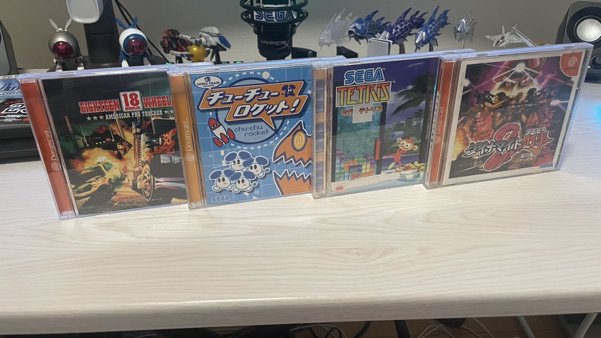 LCDR8bit's tweet image. 【本日ゲットしたドリキャスソフト】
ダイナマイト刑事2セガテトリス
チューチューロケット
18ホイーラー
エアフォースデルタ
エアロダンシングF
エアロダンシング featuring ブルーインパルス
コントローラー スケルトングリーン
#dreamcast #ドリームキャスト