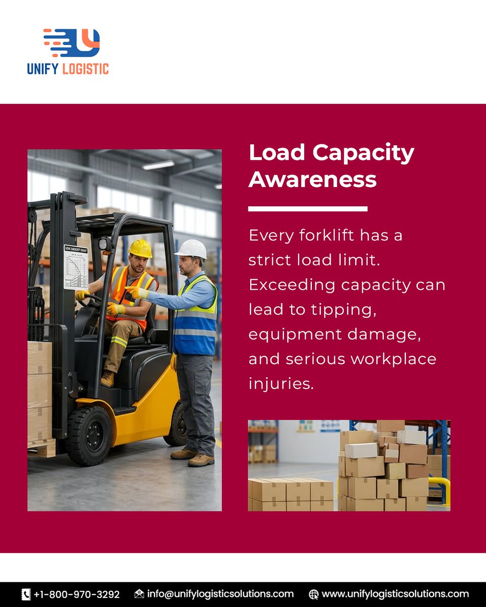 LogisticUnify's tweet photo. #Freight safety starts in the warehouse. Precision, training, and accountability keep every shipment moving safely. Partner with #UnifyLogisticSolutions for logistics that value safety, speed, and reliability.

#WarehouseSafety #ForkliftSafety #LogisticsSafety #MaterialHandling https://t.co/bNRFucsDeD