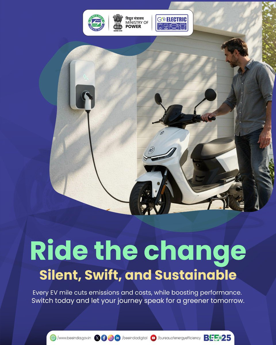 beeindiadigital's tweet image. Ride the change with electric mobility. 

Cleaner rides, lower costs, and better performance - every journey counts towards a sustainable future.

#GoElectric #ElectricVehicles #EnergyEfficiency #CleanMobility #SustainableTransport

@officeofmlk @MinOfPower
