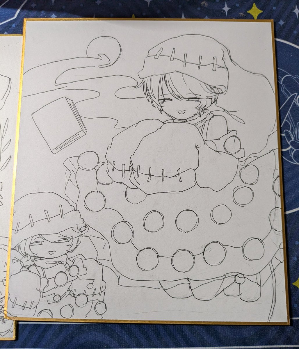 作業中のデカ色紙ですわよ